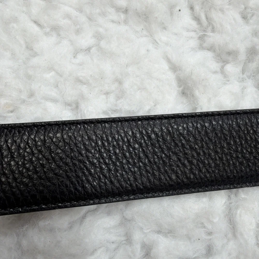 Bally Men's Mirror Buckle Adjustable Reversible Black Belt EU 110/US 44 Formal